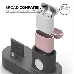 Док-станция Elago для AirPods 3-in-1 Charging hub (Серый) (EST-TRIO-DGY) - фото 25656