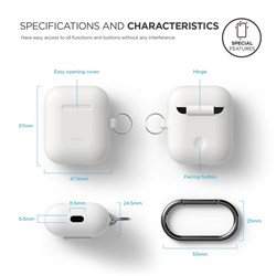 Чехол Elago для AirPods Hang case (Белый, Светящийся в темноте) (EAPSC-HANG-LUBL) - фото 25680