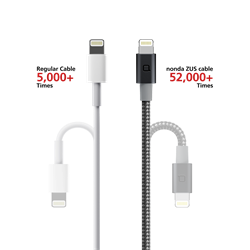 Кабель Nonda ZUS Lightning to USB Carbon Fiber Edition 120 см, Разъём USB прямой (ZULCBK4SC) - фото 25731