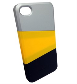 Пластиковый чехол Verus Triplex Case (gray/orange/black) для iphone 4 / 4s - фото 3525