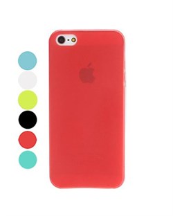 Чехол Разноцветный Прозрачный Матовый Ультратонкий для iPhone 5, Мягкий