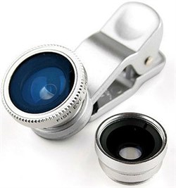 Объектив для iPhone. Набор 3 в 1: Объектив Fisheye, широкоугольный и макро - фото 4785