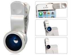 Объектив для iPhone. Набор 3 в 1: Объектив Fisheye, широкоугольный и макро - фото 4791