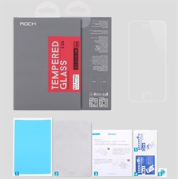 Защитное стекло для iPhone SE/5s/5с/5 Rock Tempered Glass Screen Protector 0,3mm 2,5D 9H скругленные края - фото 5214