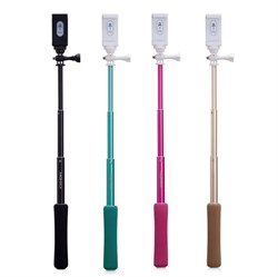 КОМПАКТНЫЙ МОНОПОД ДЛЯ СЕЛФИ MOMAX KMS2. МОНОПОД ДЛЯ ТЕЛЕФОНА IPHONE 4/5/5S/6, SAMSUNG ИЛИ ANDROID С BLUETOOTH КНОПКОЙ