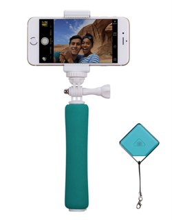 КОМПАКТНЫЙ МОНОПОД ДЛЯ СЕЛФИ MOMAX KMS2. МОНОПОД ДЛЯ ТЕЛЕФОНА IPHONE 4/5/5S/6, SAMSUNG ИЛИ ANDROID С BLUETOOTH КНОПКОЙ