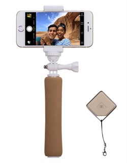 КОМПАКТНЫЙ МОНОПОД ДЛЯ СЕЛФИ MOMAX KMS2. МОНОПОД ДЛЯ ТЕЛЕФОНА IPHONE 4/5/5S/6, SAMSUNG ИЛИ ANDROID С BLUETOOTH КНОПКОЙ