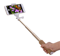 КОМПАКТНЫЙ МОНОПОД ДЛЯ СЕЛФИ MOMAX KMS2. МОНОПОД ДЛЯ ТЕЛЕФОНА IPHONE 4/5/5S/6, SAMSUNG ИЛИ ANDROID С BLUETOOTH КНОПКОЙ