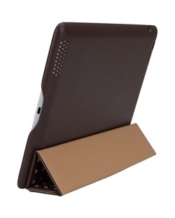 Чехол книжка JisonCase Premium Studded для Apple iPad 2/3/4 (Коричневый)