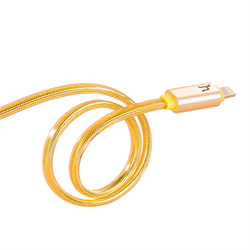 Кабель для iPhone/iPad HOCO Metall Jelly Knitted Lightning 120см - фото 7219