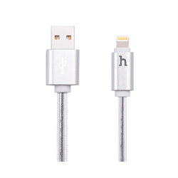 Кабель для iPhone/iPad HOCO Metall Jelly Knitted Lightning 120см - фото 7220