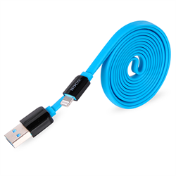 Кабель для iPhone/ iPad HOCO Lightning-USB Data Cable Colourful Flat 120cм - фото 7257