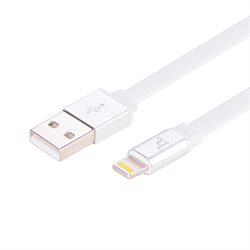 Кабель для iPhone/ iPad HOCO Lightning-USB Data Cable Metal Flat 120cм - фото 7269