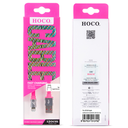 Кабель для iPhone/ iPad HOCO Lightning-USB Data Cable Metal Flat 120cм - фото 7272