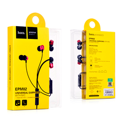 Наушники-вкладыши HOCO Wire Earphone, гарнитура+управление без громкости - фото 7945