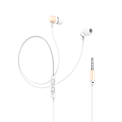 Наушники-вкладыши HOCO Wire Earphone, гарнитура+управление без громкости - фото 7947