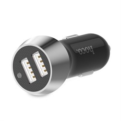 Адаптер питания автомобильный Hoco UC202 2.4А 2USB  - фото 7953