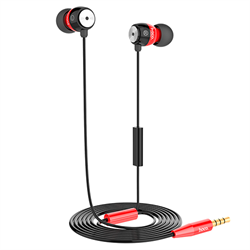 Наушники-вкладыши HOCO Wire Headphone, гарнитура + управление - фото 8071