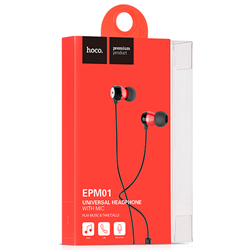 Наушники-вкладыши HOCO Wire Headphone, гарнитура + управление - фото 8072