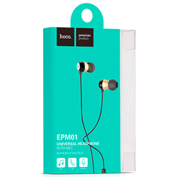 Наушники-вкладыши HOCO Wire Headphone, гарнитура + управление - фото 8075