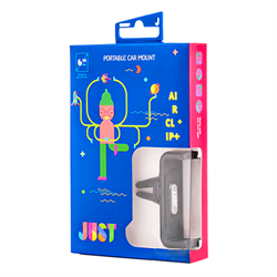 Автомобильный пластиковый держатель Just Airclip для мобильных устройств, размер экрана не более 6" - фото 8438