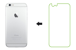 Защитное стекло: Ainy Tempered Glass 2.5D Mirror 0.33mm для iPhone 6/6s заднее (Цвет: Черно-зеркальный) - фото 8483