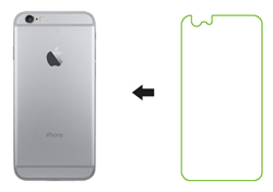 Защитное стекло Ainy Tempered Glass 2.5D Mirror для iPhone 6/6s plus+ заднее зеркально-черное (толщина 0.33 мм) - фото 8485