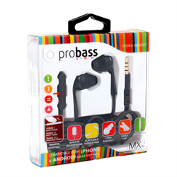 Наушники-вкладыши Probass MX102 с гарнитурой - фото 9414