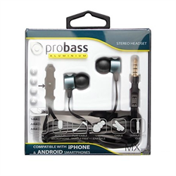 Наушники-вкладыши Probass MX201 с гарнитурой - фото 9415