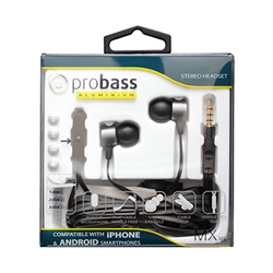 Наушники-вкладыши Probass MX201 с гарнитурой - фото 9424