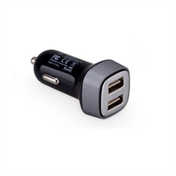Адаптер питания автомобильный Momax Polar Light Series Car Charger 3,4A 2USB - фото 9581