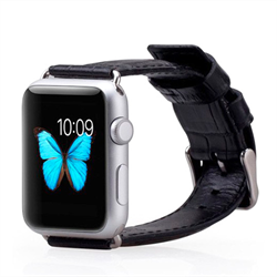 Ремешок кожаный The Core Crocodile Leather Band для Apple Watch 42mm - фото 9847