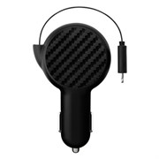 Автомобильное зарядное устройство Ozaki O!tool для Apple iPod, iPhone, iPad с кабелем Lightning (OT282CBK)