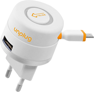 Адаптер сетевой Unplug с кабелем microUSB 1A (Цвет: Белый)