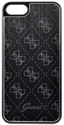 Чехол-накладка Guess Aluminium Plate для iPhone 5/5s/SE Hard Black (Цвет: Чёрный) (GUHCPSEMEBK)