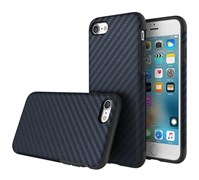 Чехол-накладка Rock Origin Series (Textured) карбон для iPhone 7/8 (Цвет: Синий)