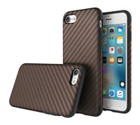 Чехол-накладка Rock Origin Series (Textured) карбон для iPhone 7/8 (Цвет: Коричневый)