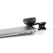 Объектив-линза Lieqi набор 3 в 1:Fisheye, Макро объектив,широкоугольная линза Цвет: Чёрный (LQ-603)