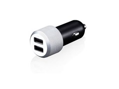 Адаптер питания автомобильный Just Mobile Highway с двумя USB, 2.4 (цвет черный/серый)