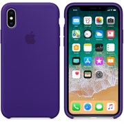 Оригинальный силиконовый чехол-накладка Apple для iPhone X, цвет «Ультрафиолет»  (MQT72ZM/A)