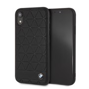 Чехол-Накладка BMW iPhone XR Signature Embossed hexagon Hard Leather, "Black" (BMHCI61HEXBK)