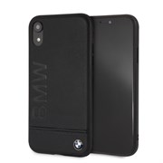 Чехол-Накладка BMW для iPhone XR Signature Logo imprint Hard Leather, "Black" (BMHCI61LLSB)