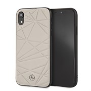 Чехол-Накладка Mercedes iPhone XR Twister Hard Leather, "Grey" (MEPERHCI61QGLGR)