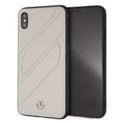 Чехол-Накладка Mercedes iPhone XS Max New Organic I Hard Leather, "Grey" (MEHCI65THLGR)