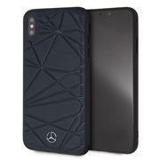 Чехол-Накладка Mercedes iPhone XS Max Twister Hard Leather, "Blue" (MEPERHCI65QGLNA)