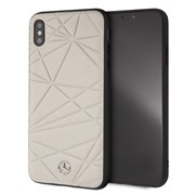 Чехол-Накладка Mercedes iPhone XS Max Twister Hard Leather, "Grey" (MEPERHCI65QGLGR)