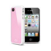 Пластиковый чехол SGP Linear Color Series Case Pink/White для iPhone 4/4s