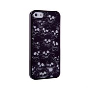 Пластиковый дизайн чехол-накладка Marc Jacobs Skulls Black для iPhone 5