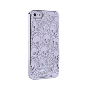 Пластиковый дизайн чехол-накладка Marc Jacobs Skulls Silver для iPhone 5