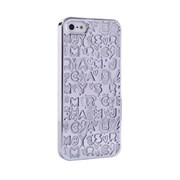 Пластиковый дизайн чехол-накладка Marc Jacobs Collage Silver для iPhone 5